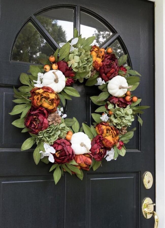 Crimson Autumn Wreath