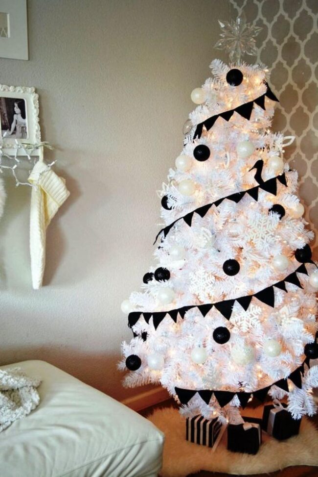 White Monochrome Holiday Scene