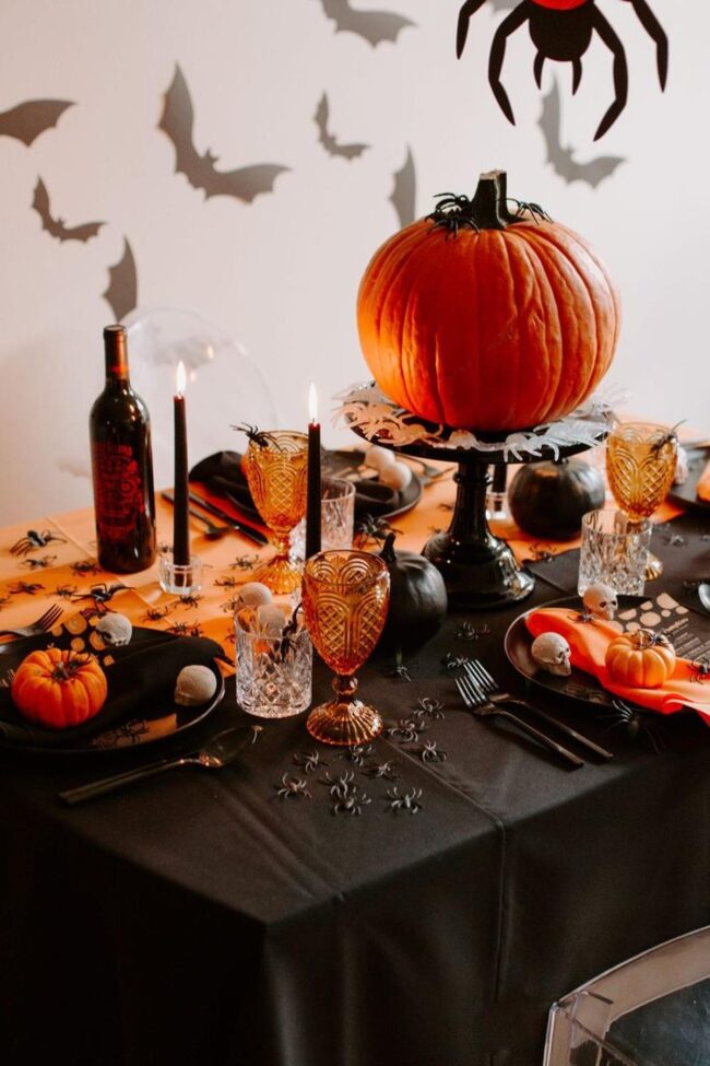 Midnight Orange Spiders