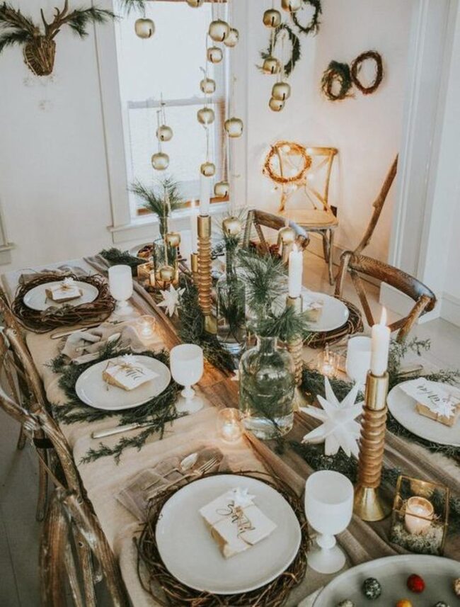 Golden Candlelight Tablescape
