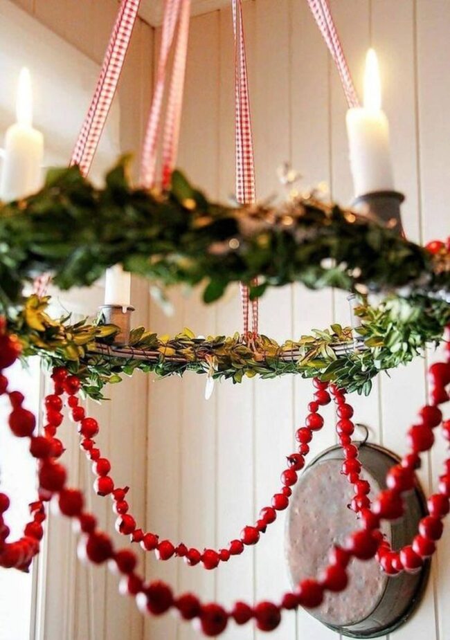 Crimson Ribbon Wreath