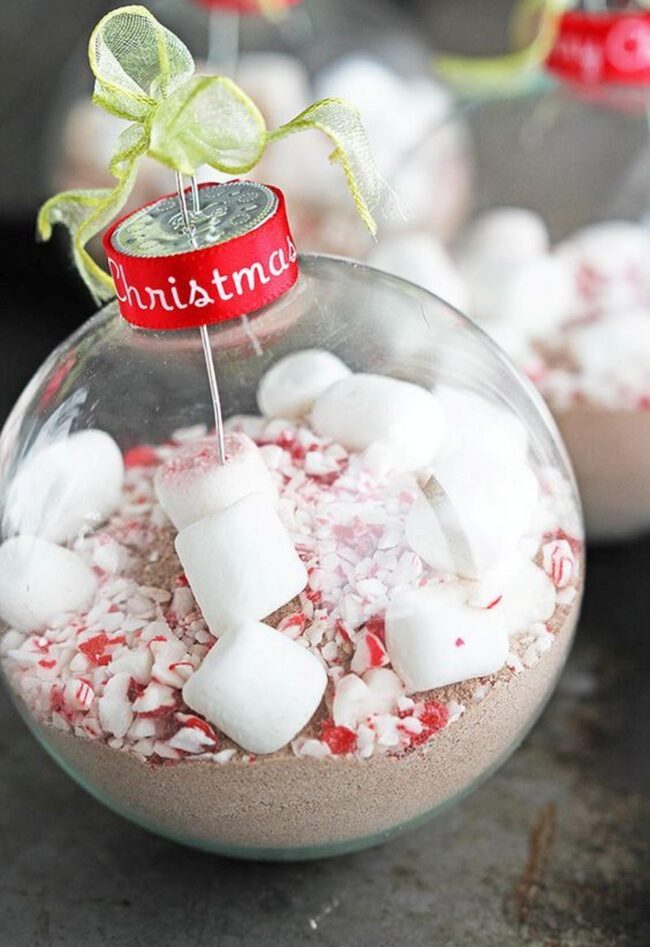 Peppermint Marshmallow Ornaments