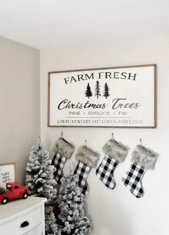 Plaid Stockings Vintage Christmas