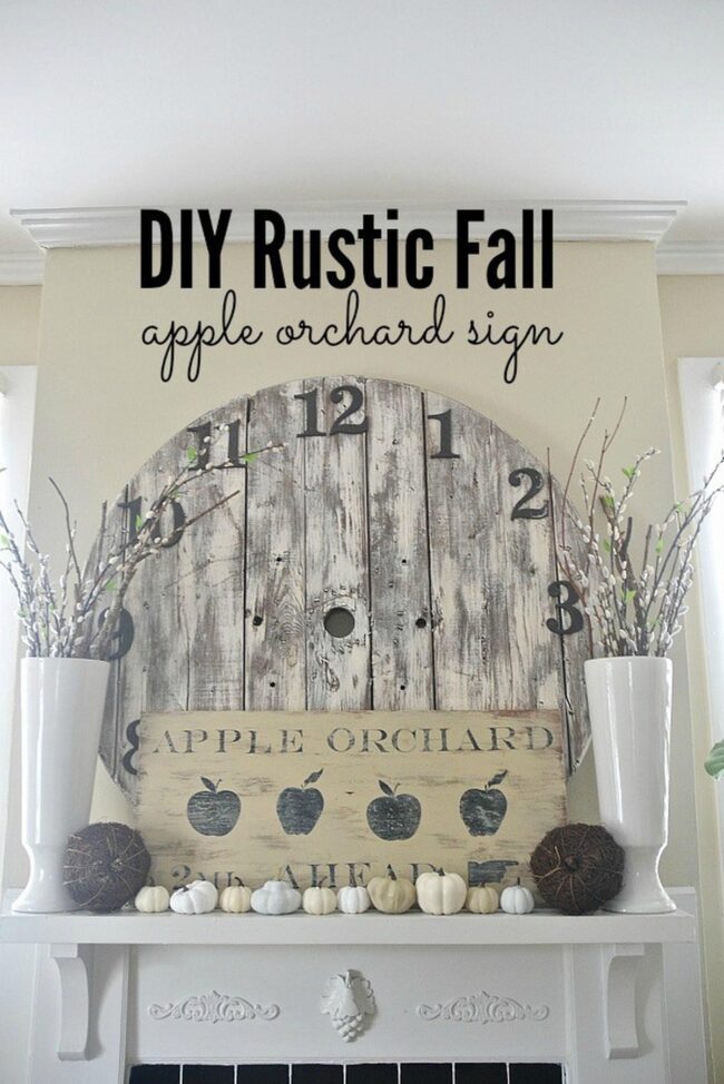 Wooden Clock Countryside Charm