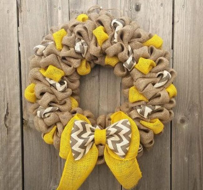 Yellow Burlap Charm