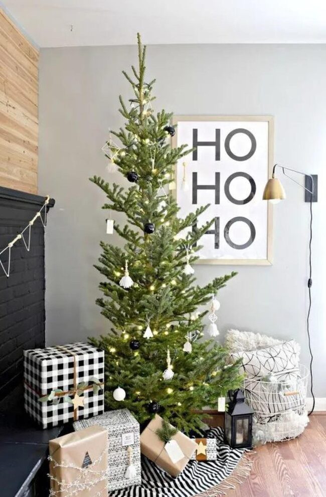 Winter White Geometric Landscape