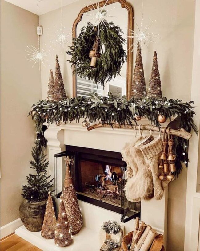 Pine Cone Fireplace Drama