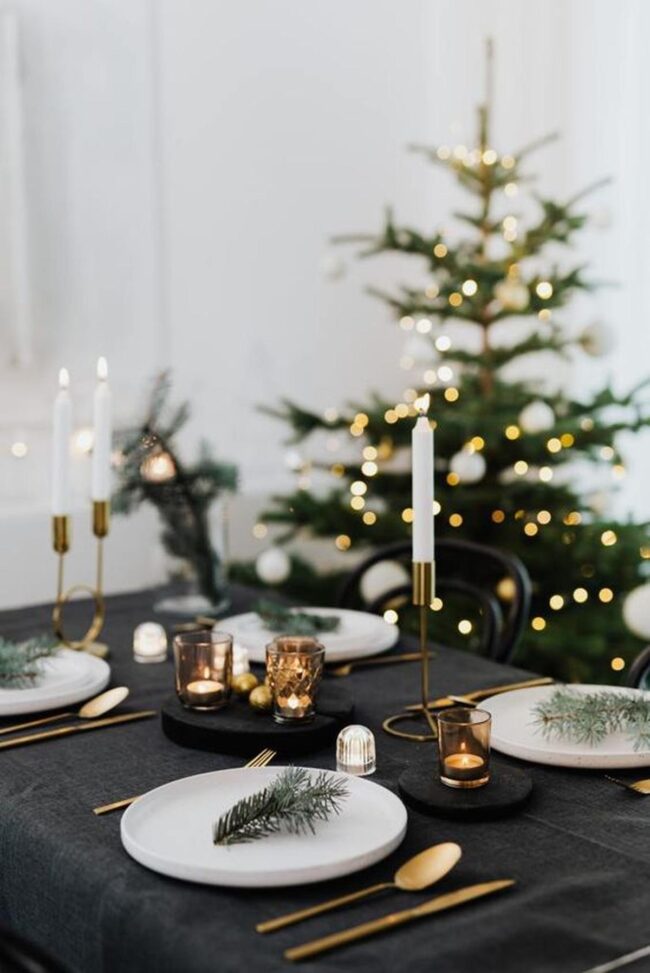 Frosty Pine Winter Table