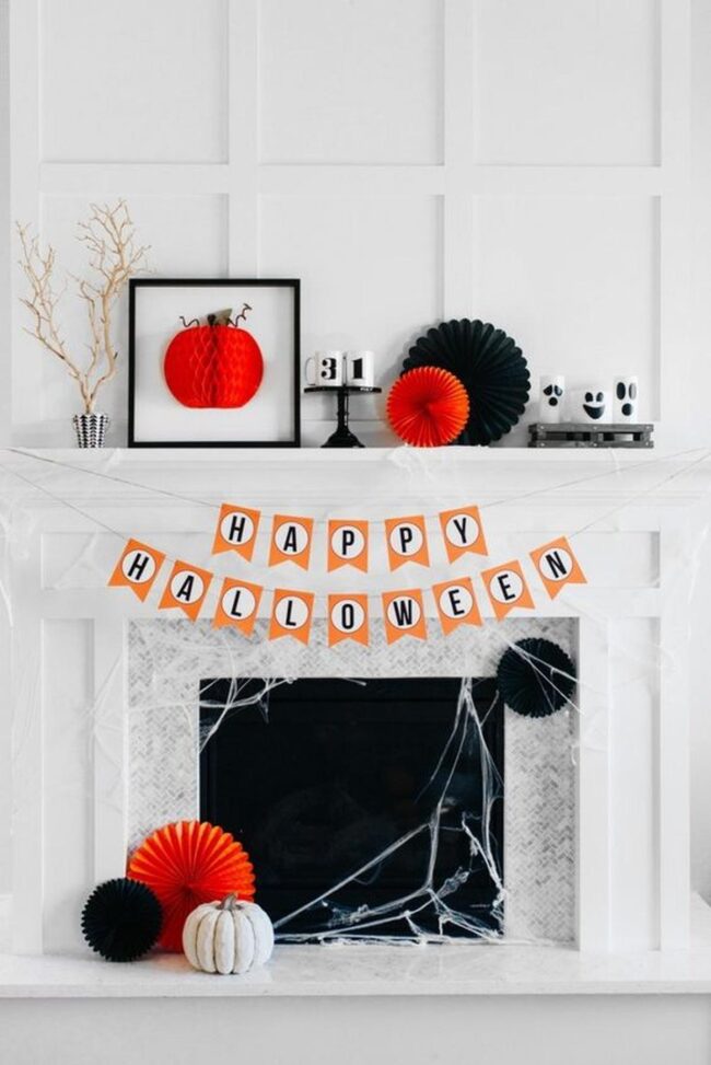 Haunting Orange Black Decor