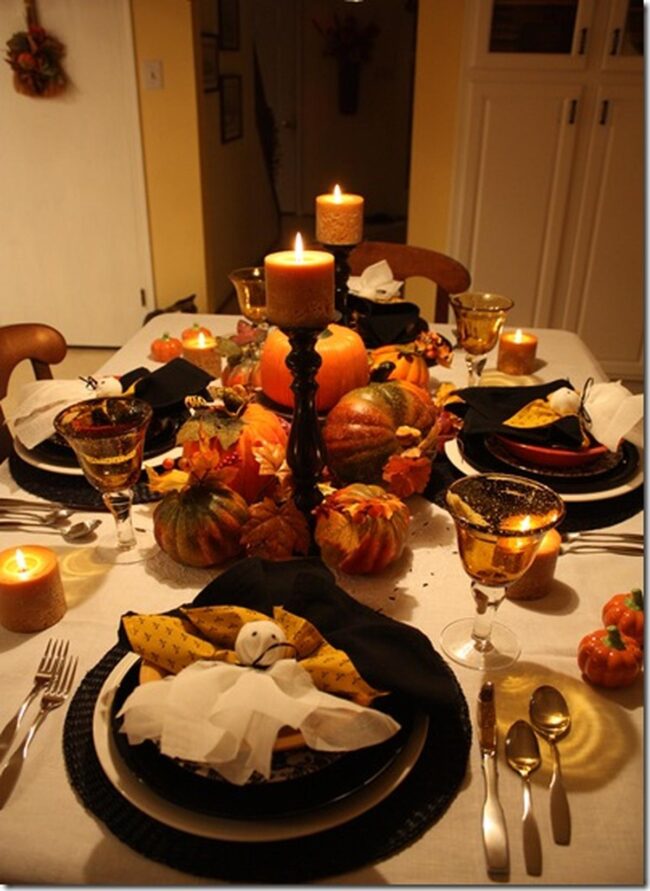 Amber Glow Tablescape