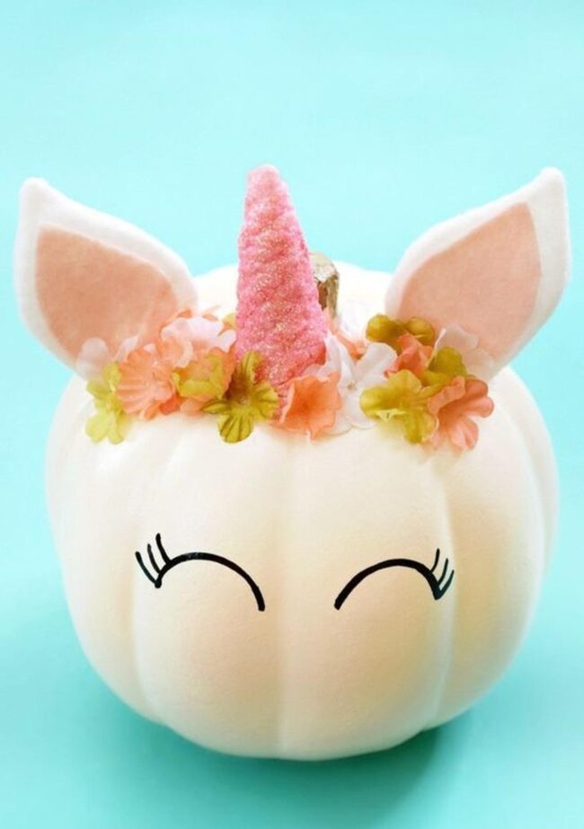 Dreamy White Unicorn Pumpkins