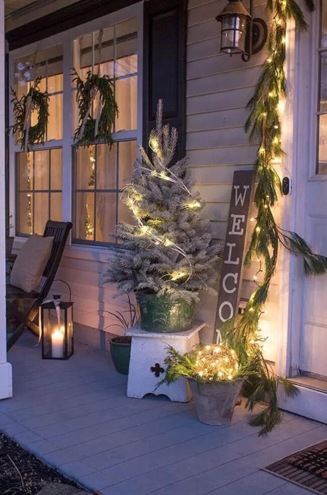 Frosty Lights Wooden Embrace