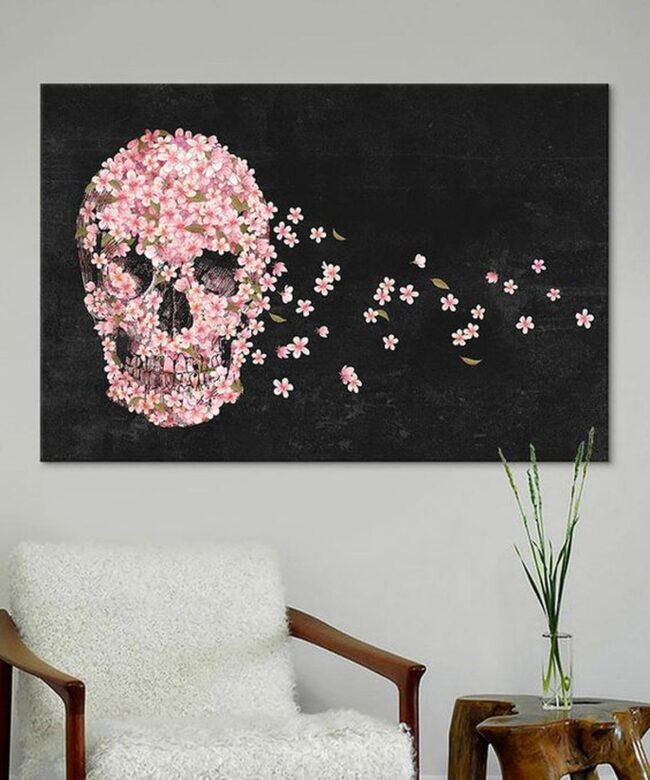 Skull Pink Floral Drama