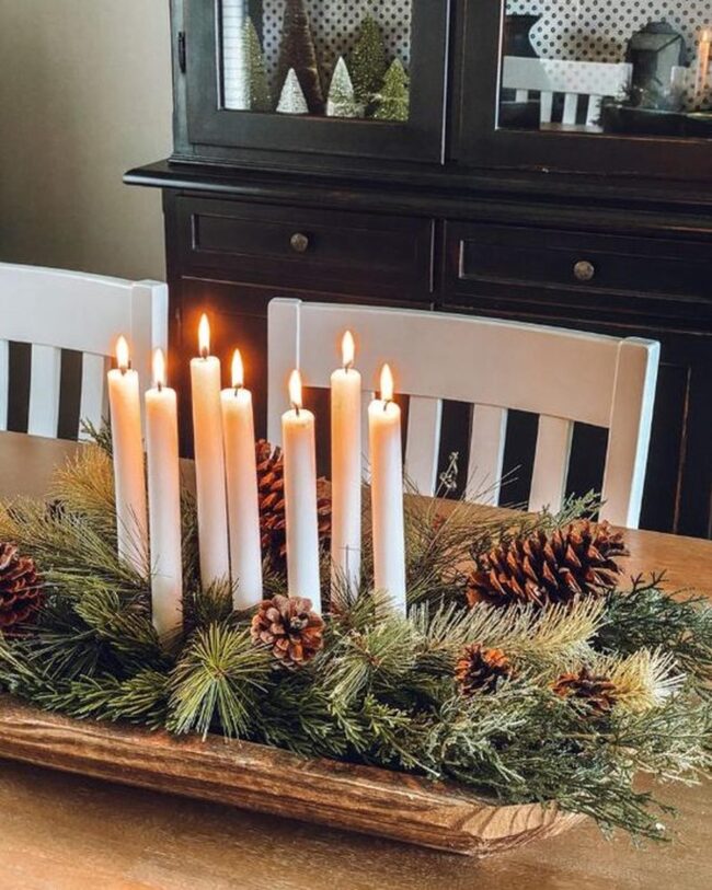 White Wood Polka-Dots