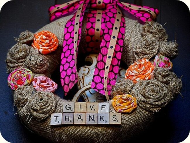 Burlap Blossoms Fall