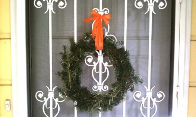 Orange Ribbon Wreath