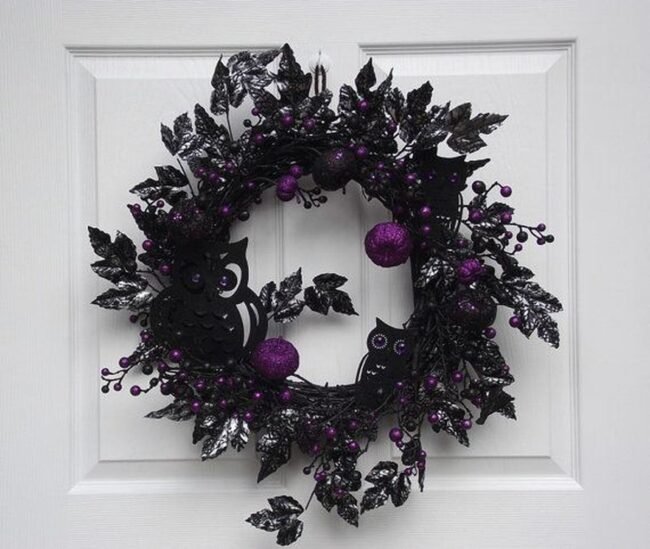 Silver Dark Woodland Wreath
