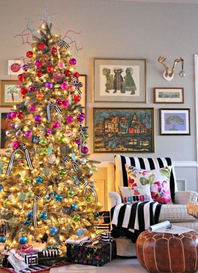 Sparkling Black White Christmas