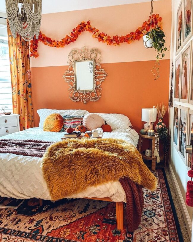 Orange Autumn Bedroom