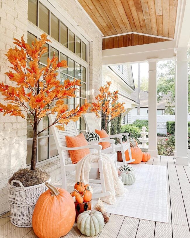Warm Autumn Porch Display
