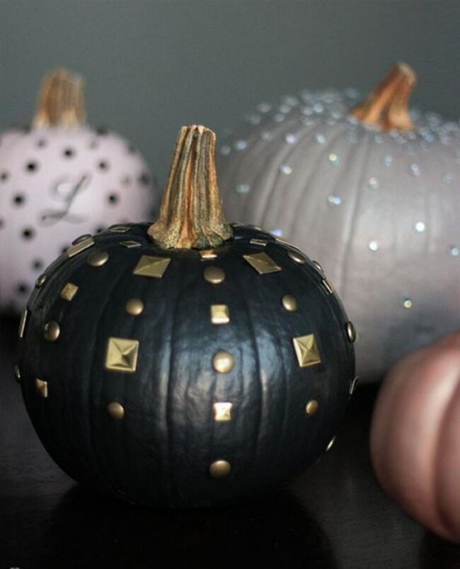 Black Gold Pumpkin Design