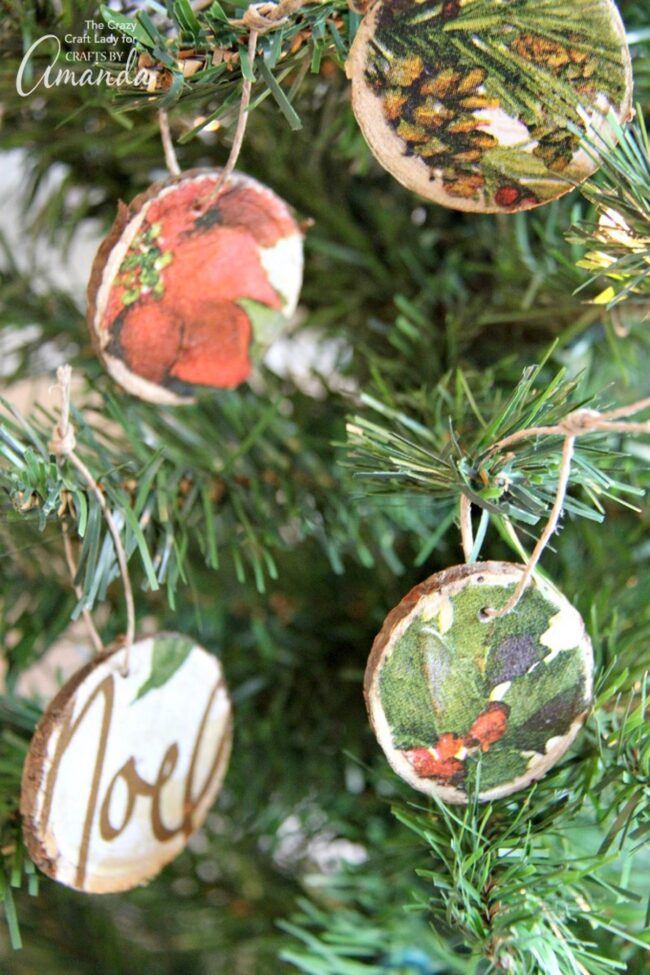 Winter Pine Artisan Ornaments