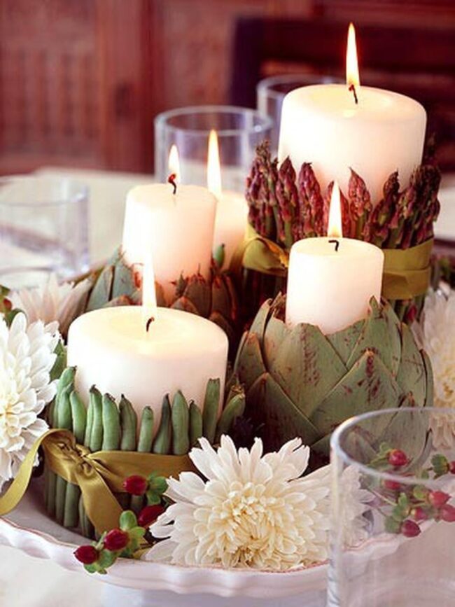 Green Vegetable Candles