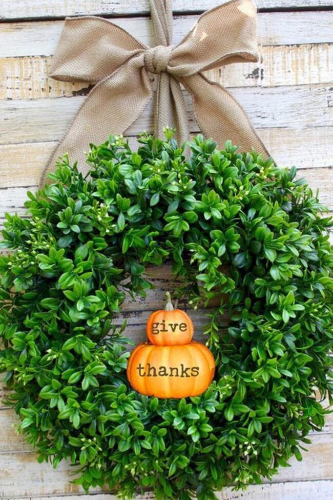 Harvest Pumpkin Wreath