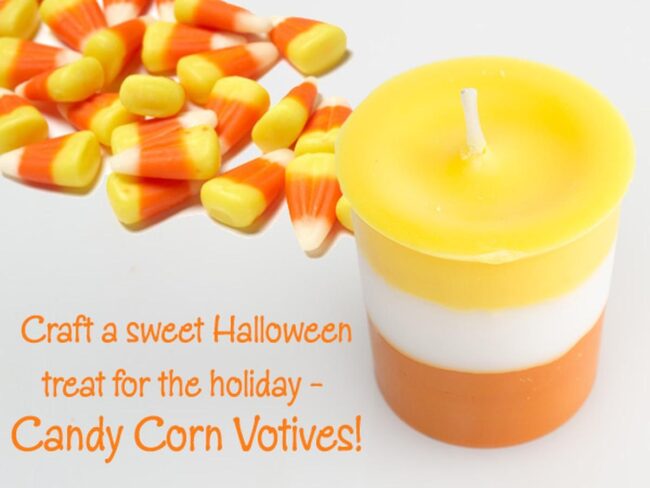 Candy Corn Candle Craft