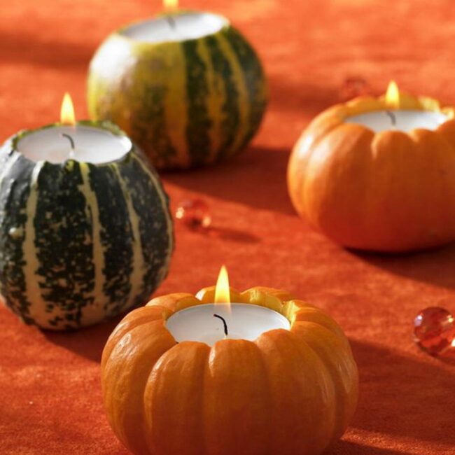 Organic Pumpkin Candleholders