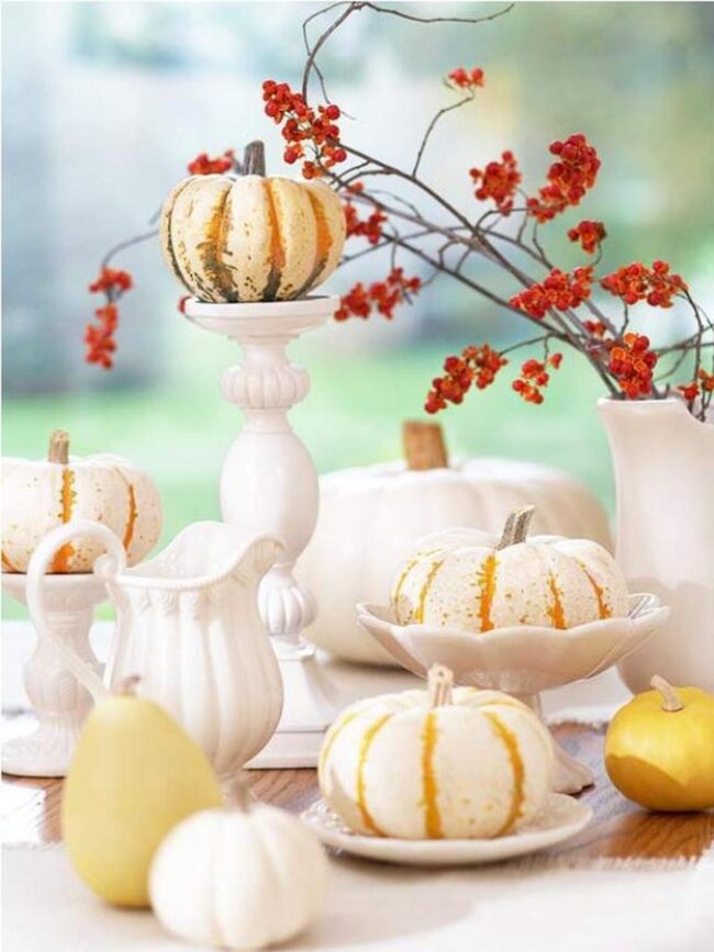 Striped White Pumpkins