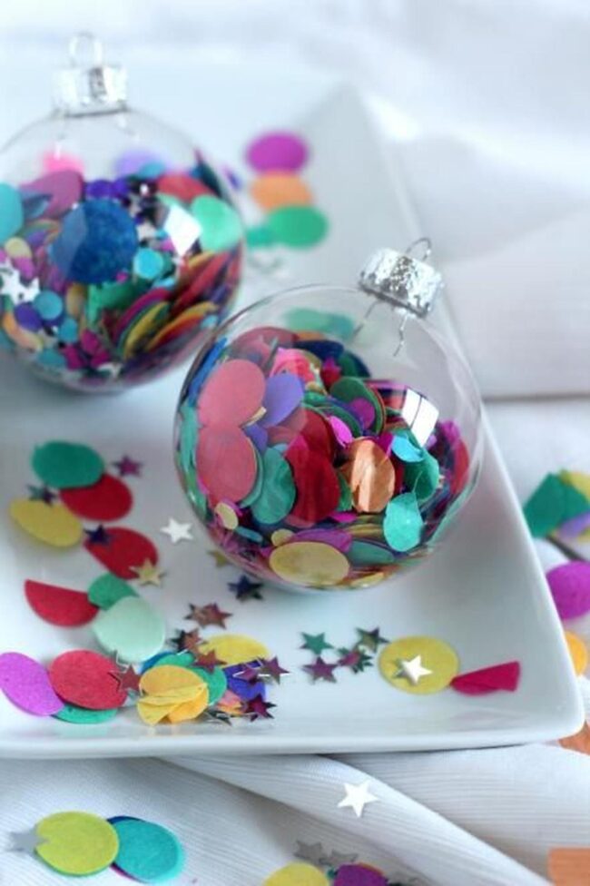 Festive Confetti Spheres