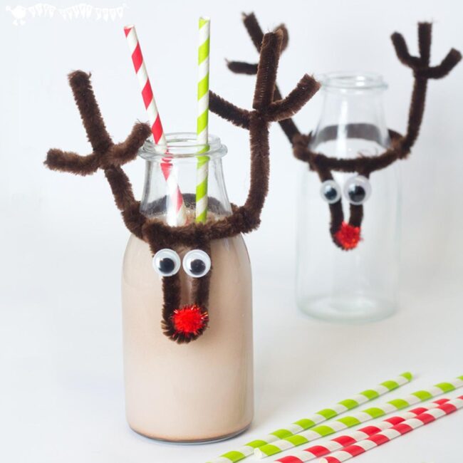Reindeer Milk Bottle Craft