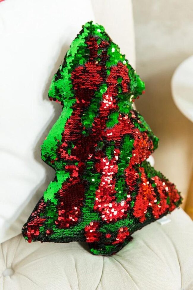 Sequined Christmas Pillow