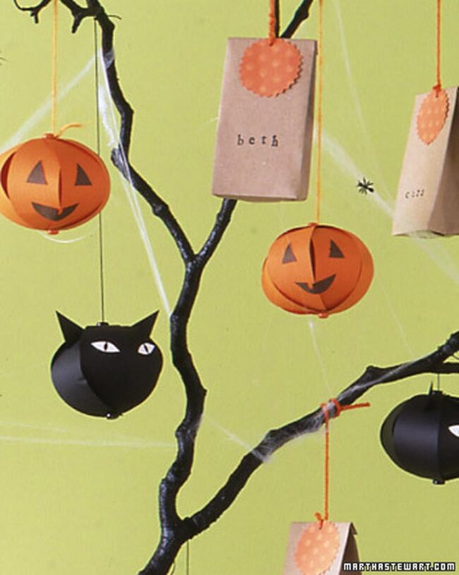 Orange Pumpkin Branches