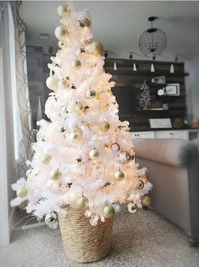 White Gold Luminous Tree