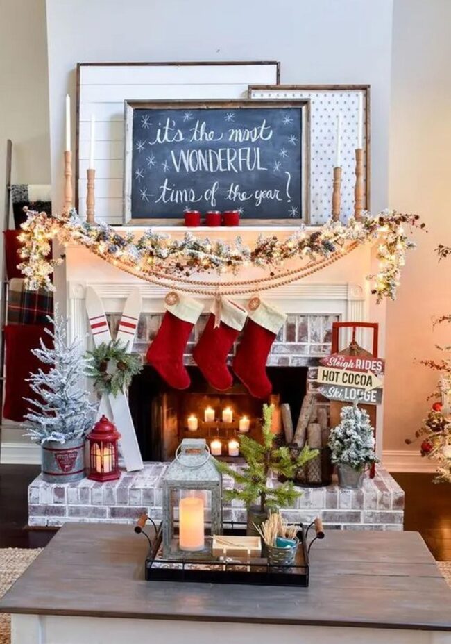 Crimson Stockings Winter