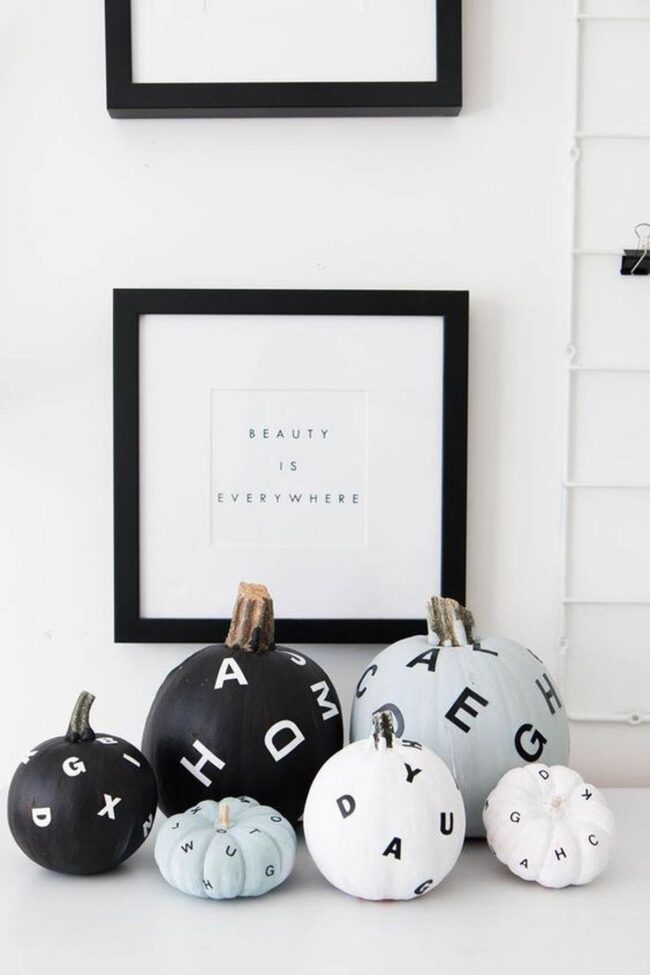 Monochrome Pumpkin Poetry
