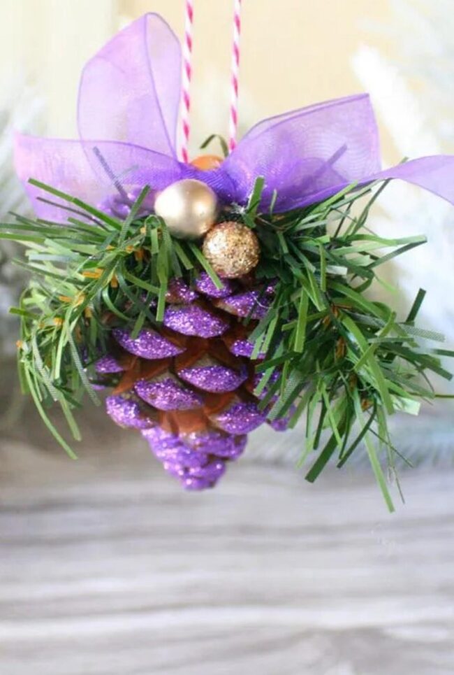 Purple Pinecone Sparkle