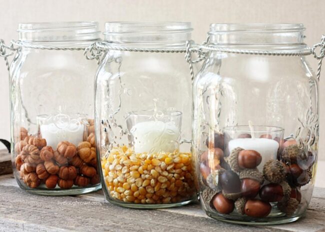 Yellow Corn Candle Jars