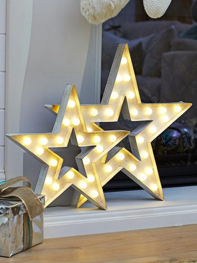 Luminous Wooden Stars
