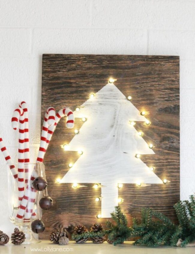 Festive Pine Wooden Art