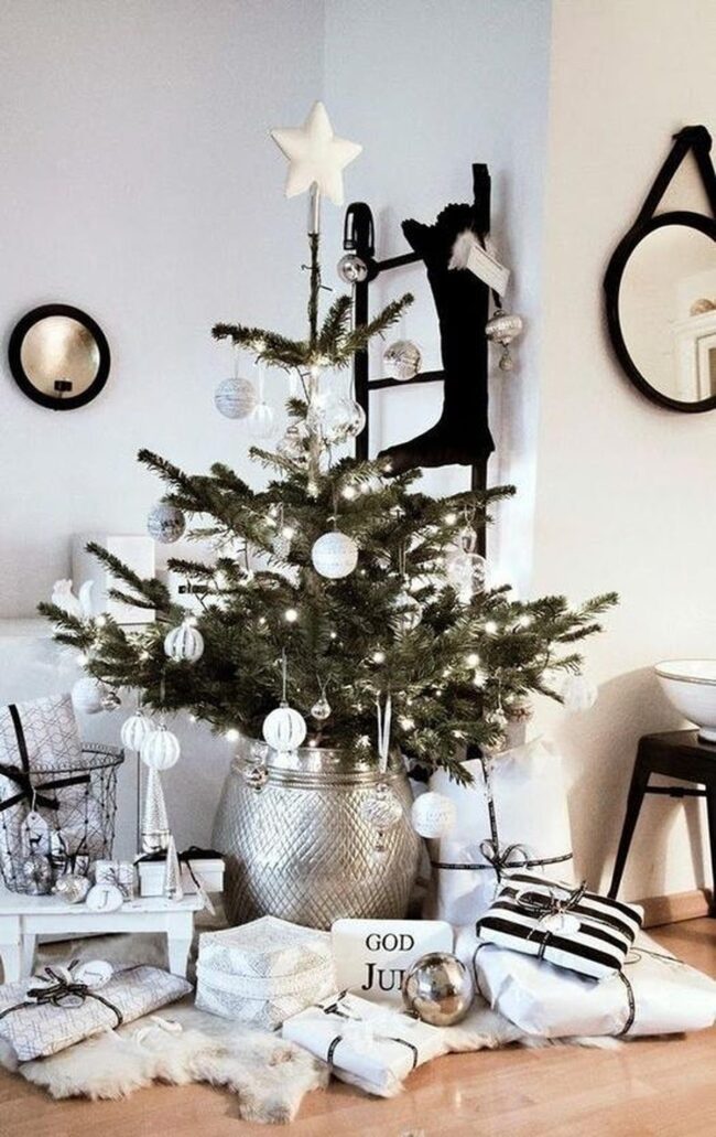 Silver Sparkle Winter Scene