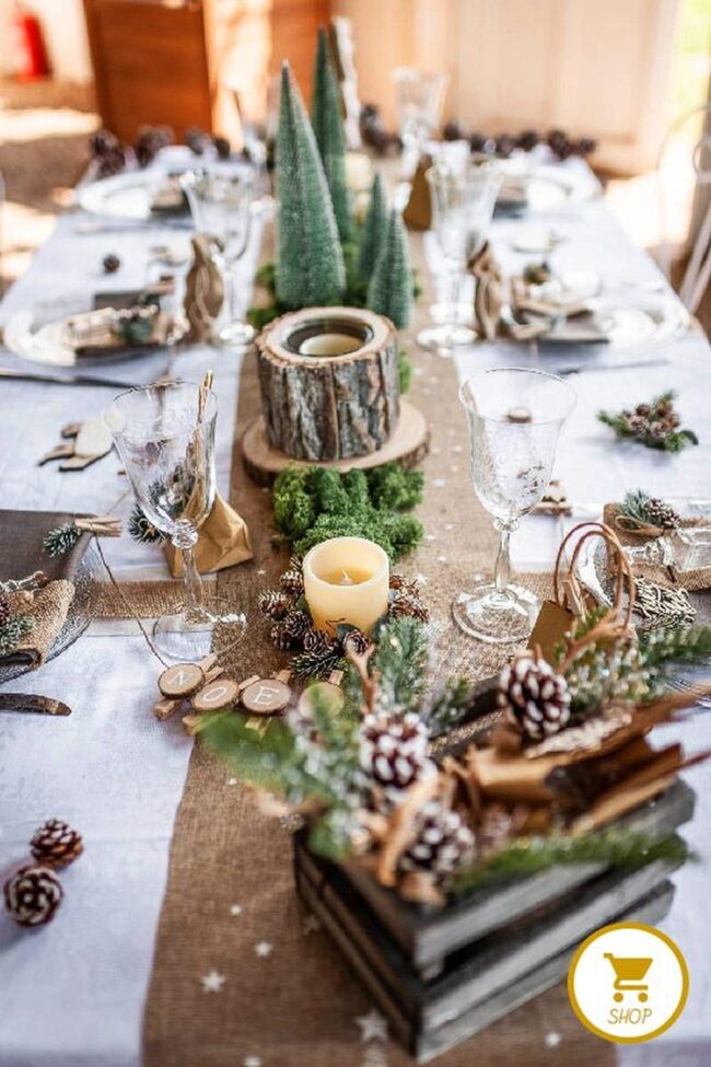 Woodland Moss Tablescape