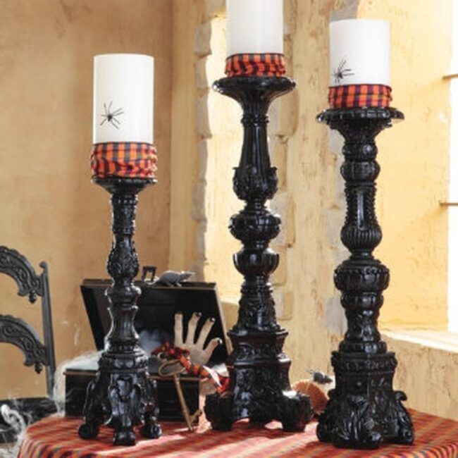 Black Orange Striped Halloween