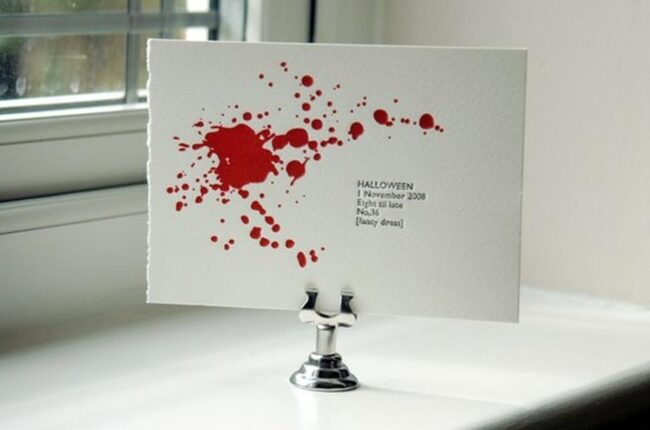 Crimson Splatter Invitation