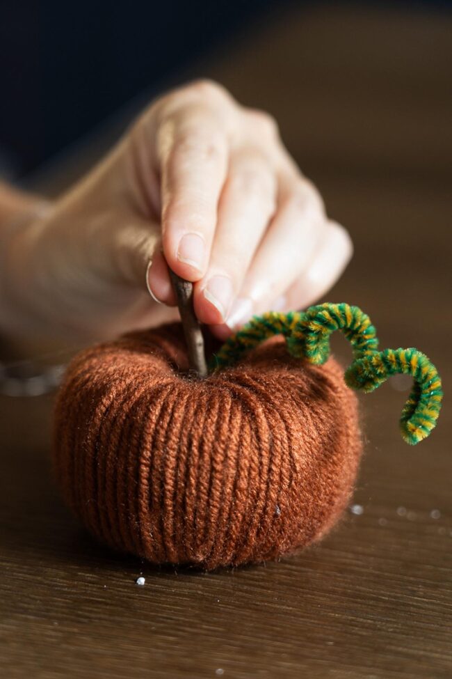 Yarn Pumpkin Craft