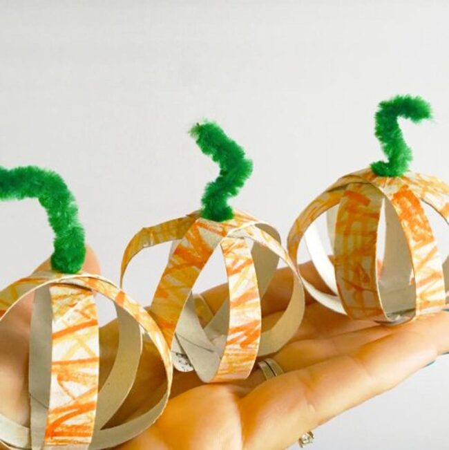 Paper Pumpkins Autumn Craft