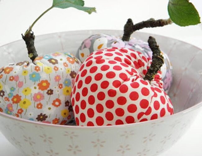 Fabric Apples Burst Color