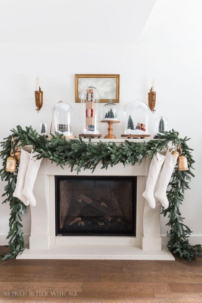 Festive Winter Fireplace
